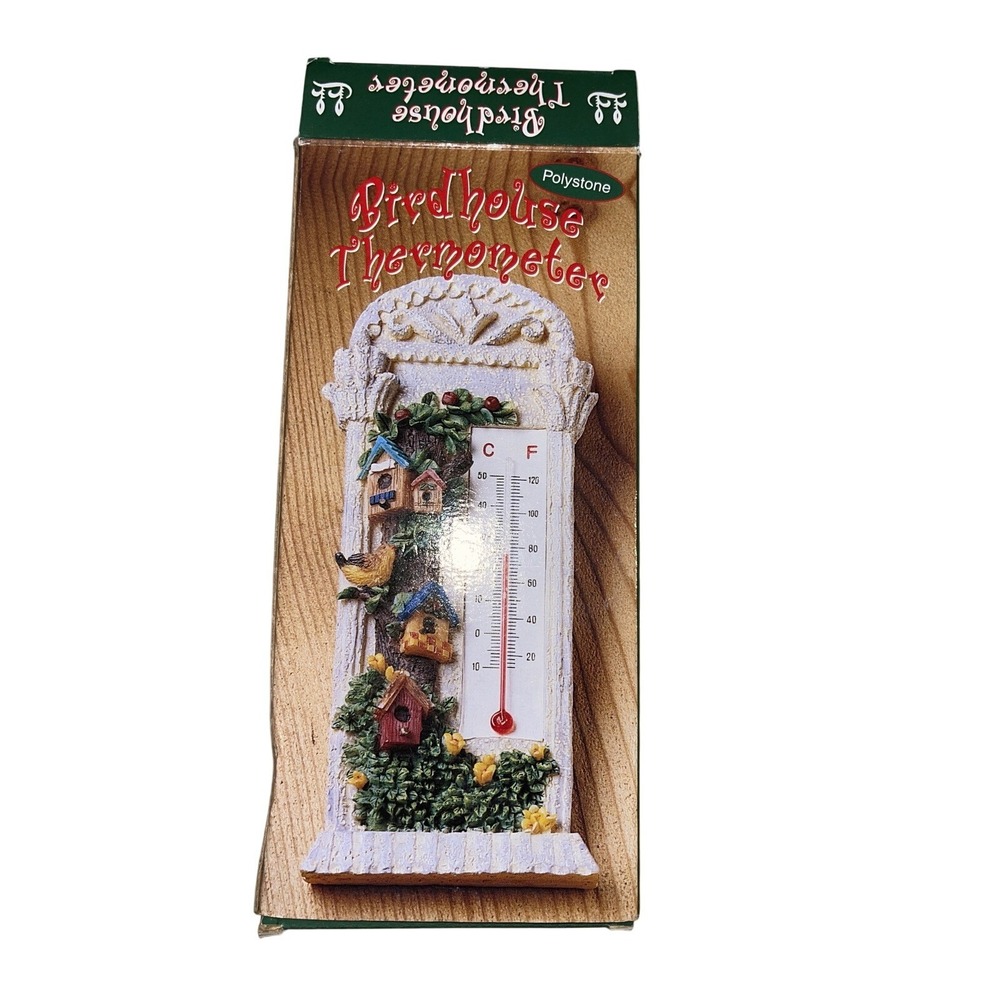 Vintage Thermometer, Birds Houses, Birds Floral Indoor Thermometer. - Picture 12 of 12